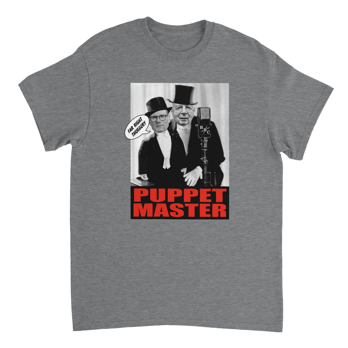 Funny anti Labour t-shirt mocking Keir Starmer and his WEF puppet master, Klaus Schwab.