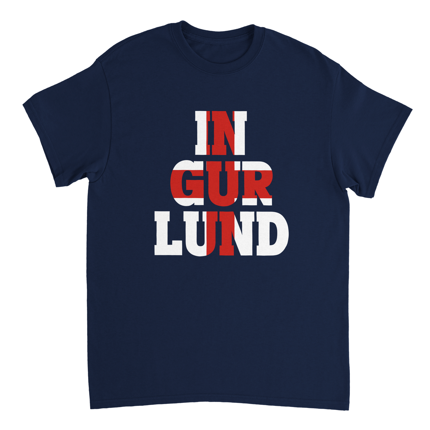 In-Gur-Lund England T-Shirt - Funny English humour t-shirt featuring the St George Cross.
