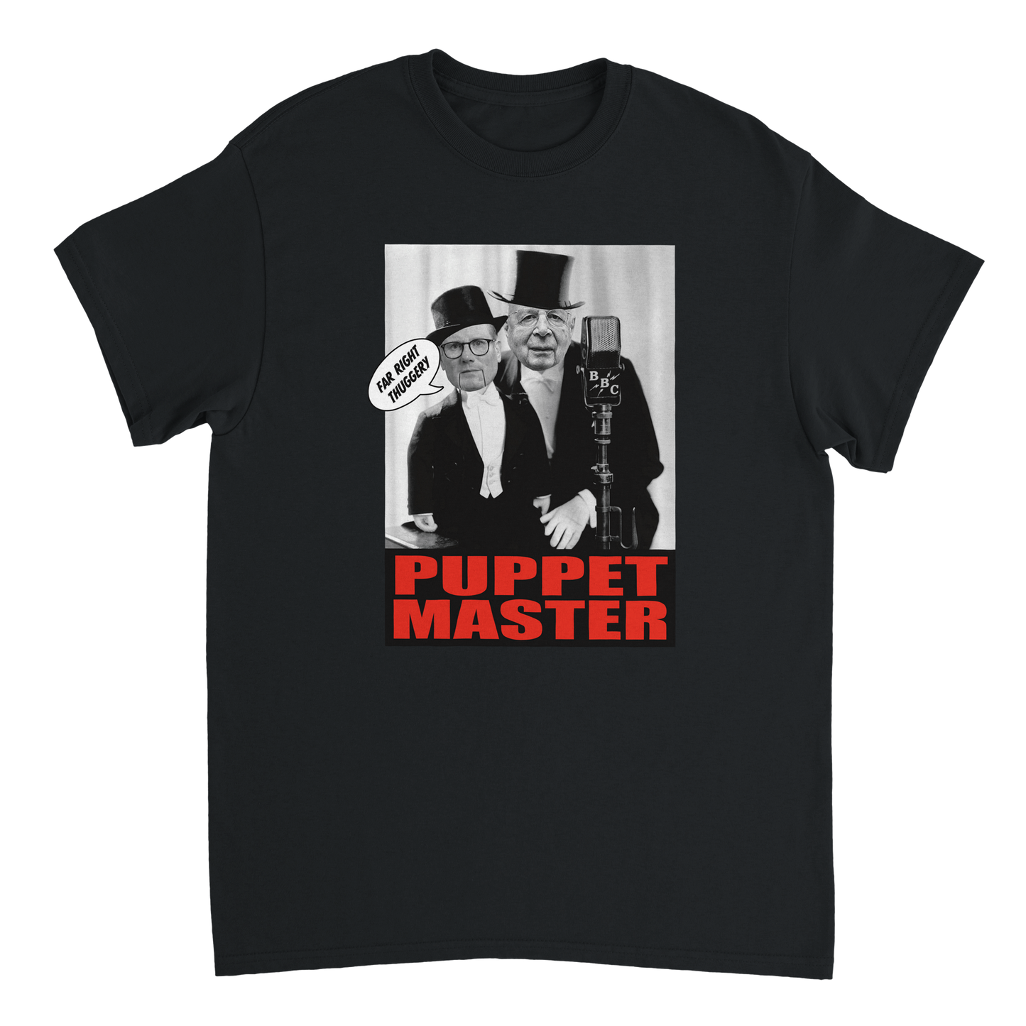 Funny anti Labour t-shirt mocking Keir Starmer and his WEF puppet master, Klaus Schwab.