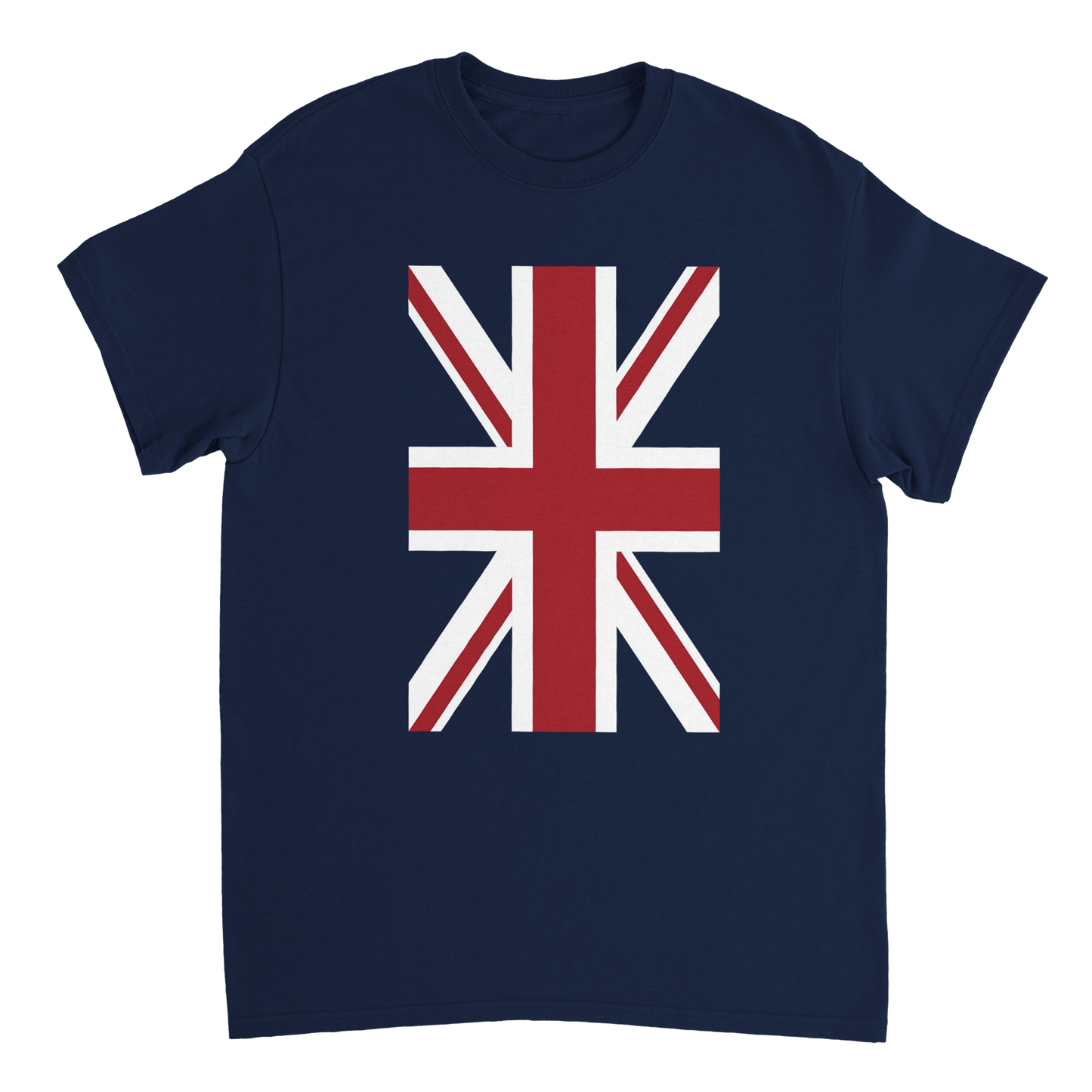 Union Jack British Flag T-Shirt - Iconic Union Jack flag t-shirt for patriotic Brits or anyone who loves Great Britain and British culture and traditions.