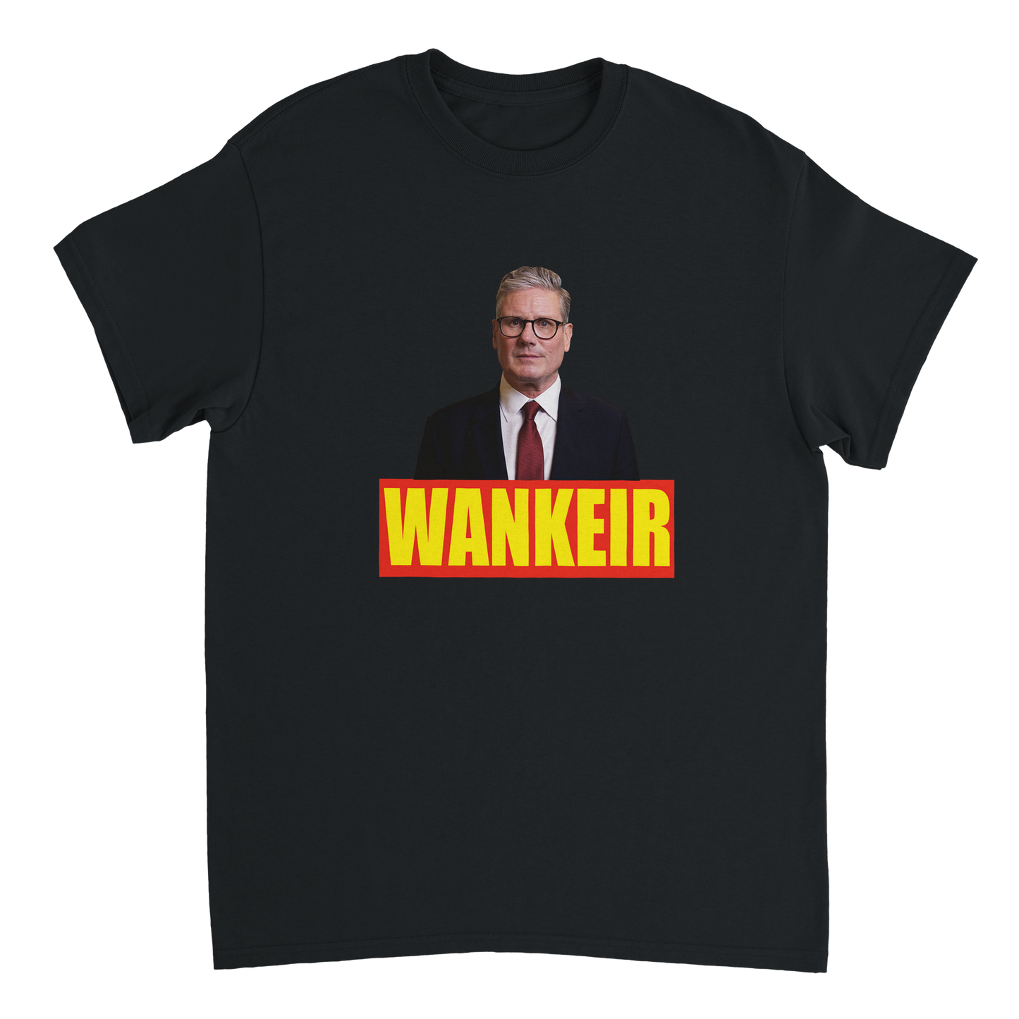 Wankeir T-Shirt - Parody t-shirt of Britain's weak and pathetic wannabe communist dictator, Two Tier Keir Starmer.
