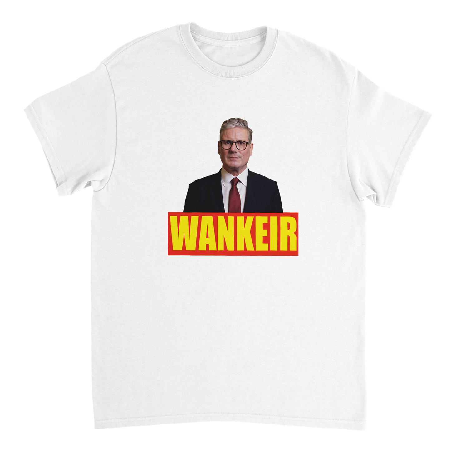 Wankeir T-Shirt - Parody t-shirt of Britain's weak and pathetic wannabe communist dictator, Two Tier Keir Starmer.