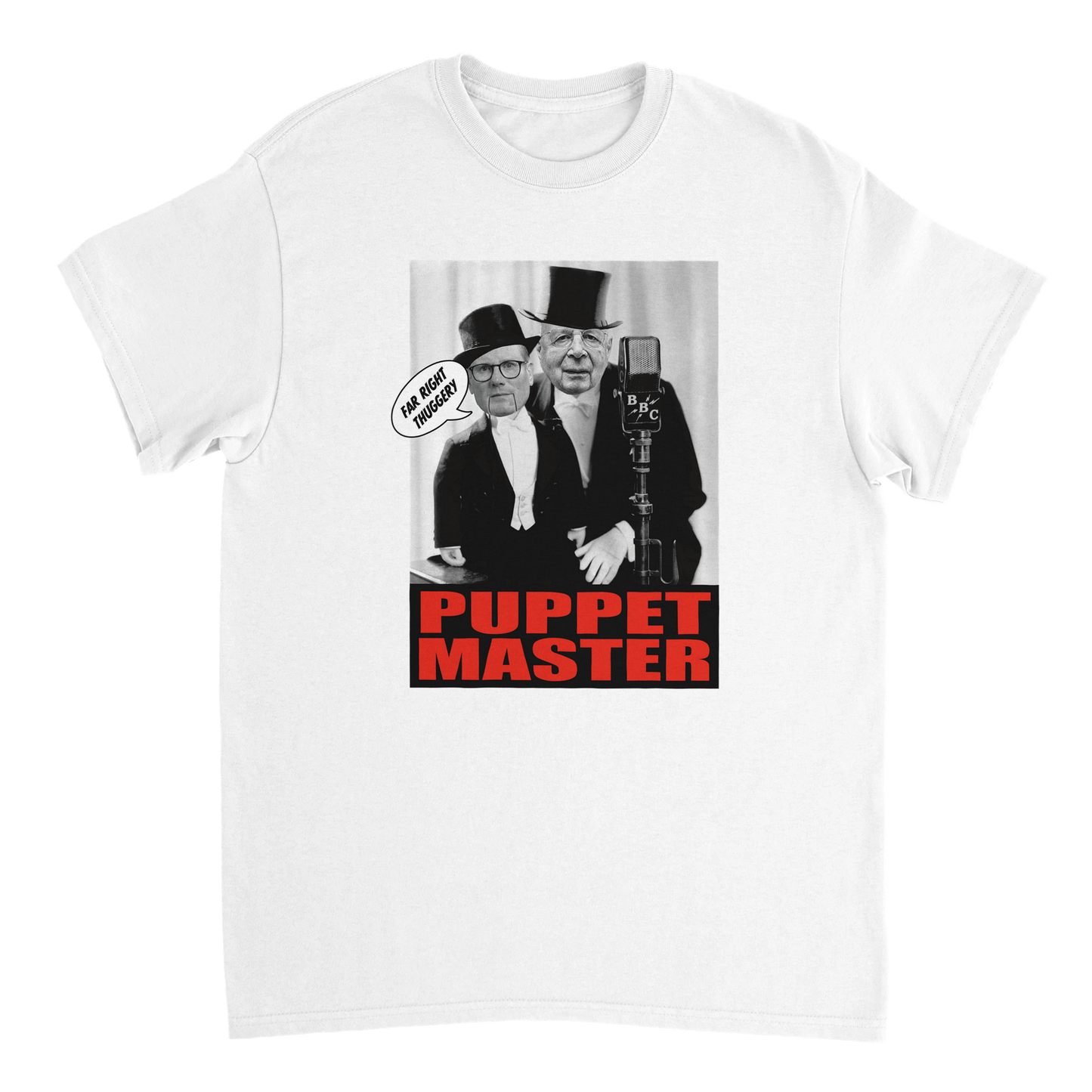Funny anti Labour t-shirt mocking Keir Starmer and his WEF puppet master, Klaus Schwab.