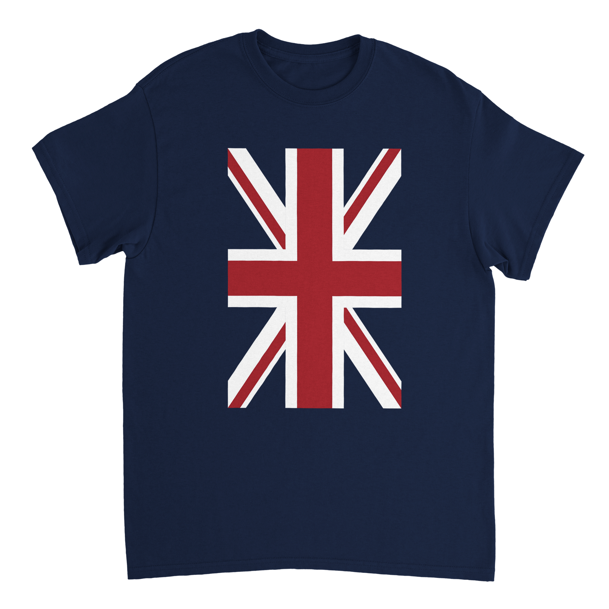 Union Jack British Flag T-Shirt - Iconic Union Jack flag t-shirt for patriotic Brits or anyone who loves Great Britain and British culture and traditions.
