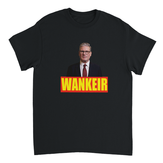 Wankeir T-Shirt - Parody t-shirt of Britain's weak and pathetic wannabe communist dictator, Two Tier Keir Starmer.