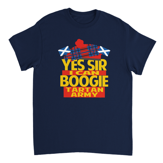 Yes Sir I Can Boogie Tartan Army Scotland Fan T-Shirt
